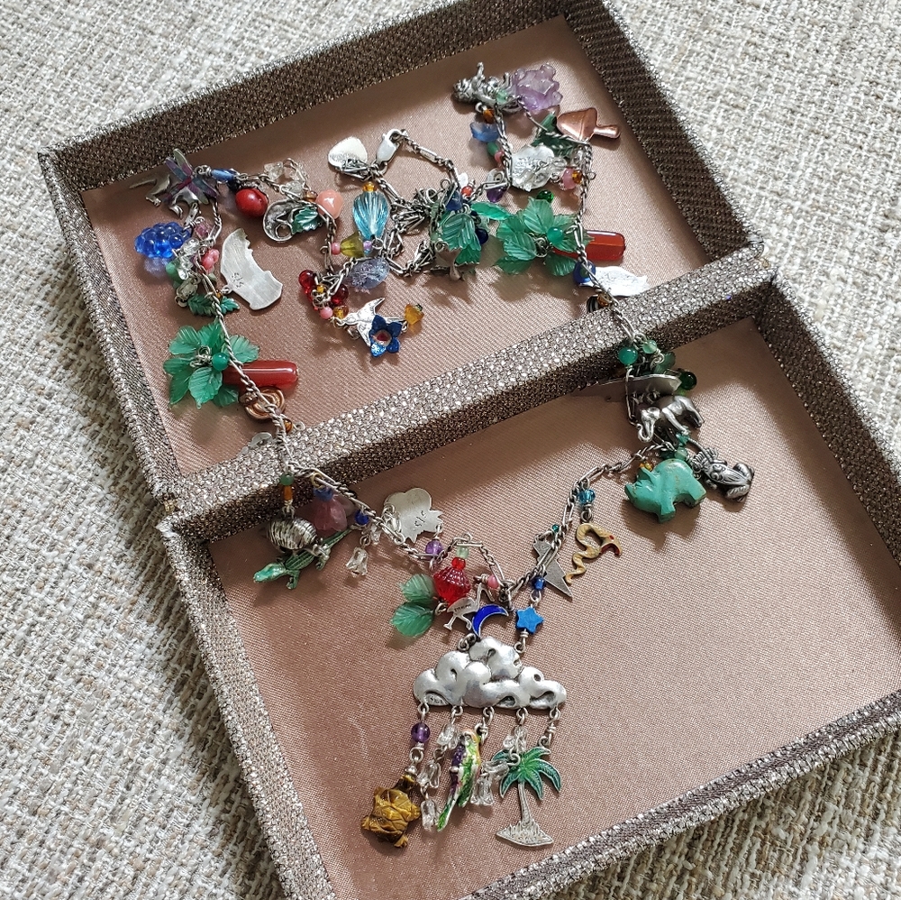 Vintage Lucy Issacs Sterling Rainforest Necklace - Picture 1 of 16